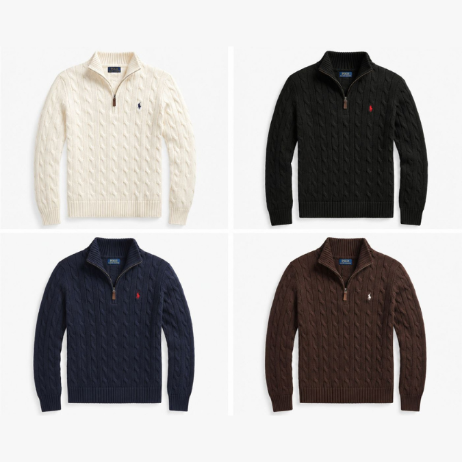 Compre 1 Leve 2 - Suéter Polo Trançado Zíper Masculino