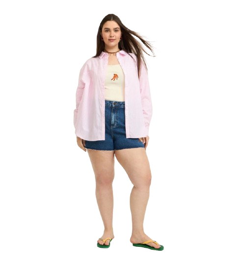 Camisa Plus Size em Algodão