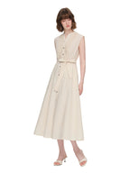 Vestido longo de algodão