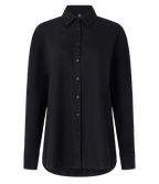 Camisa Alongada Viscolinho PRETA