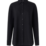 Camisa Alongada Viscolinho PRETA