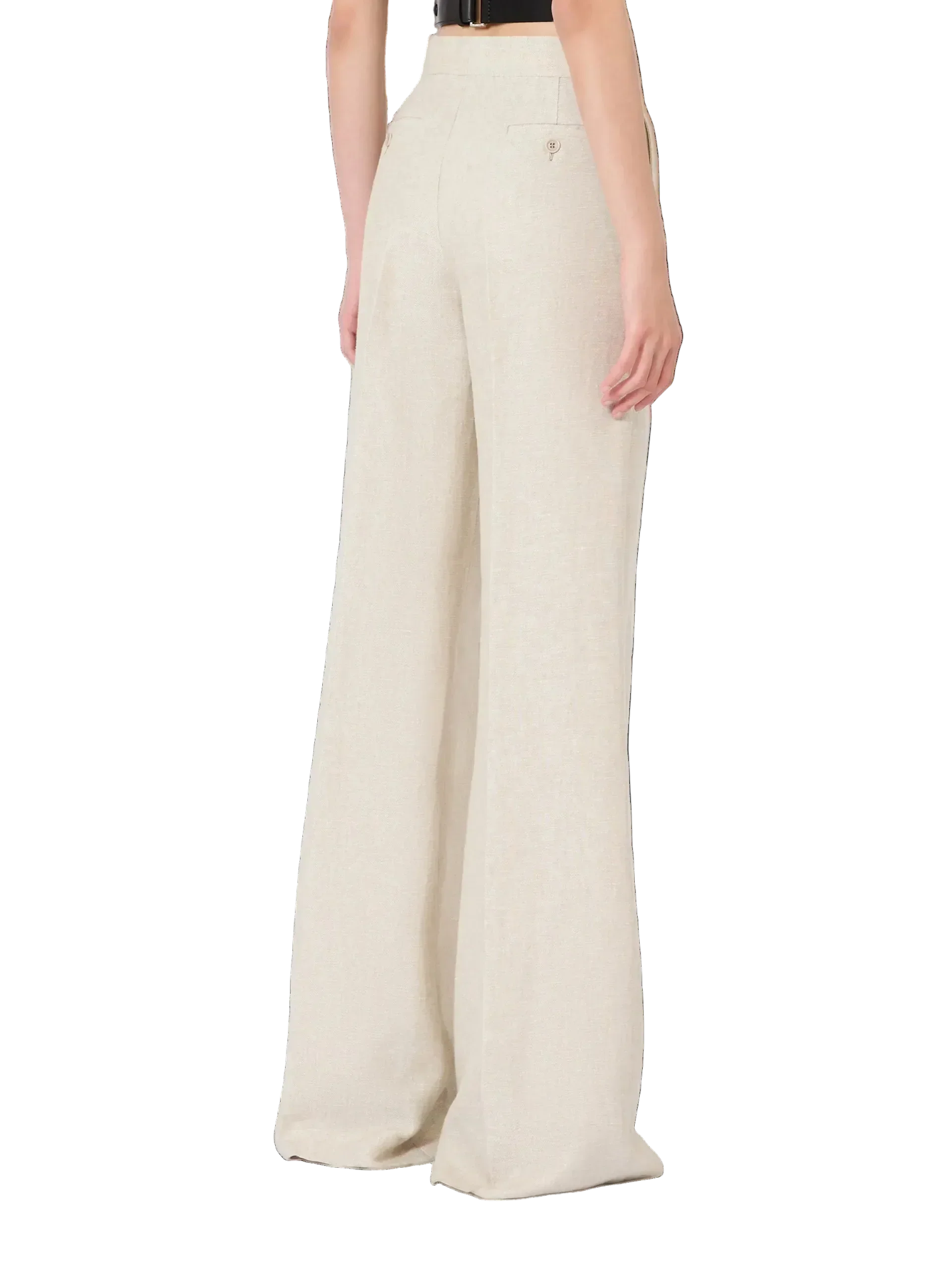 Calça em Linho Sarjado