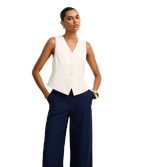 Calça Pantalona de Alfaiataria Azul